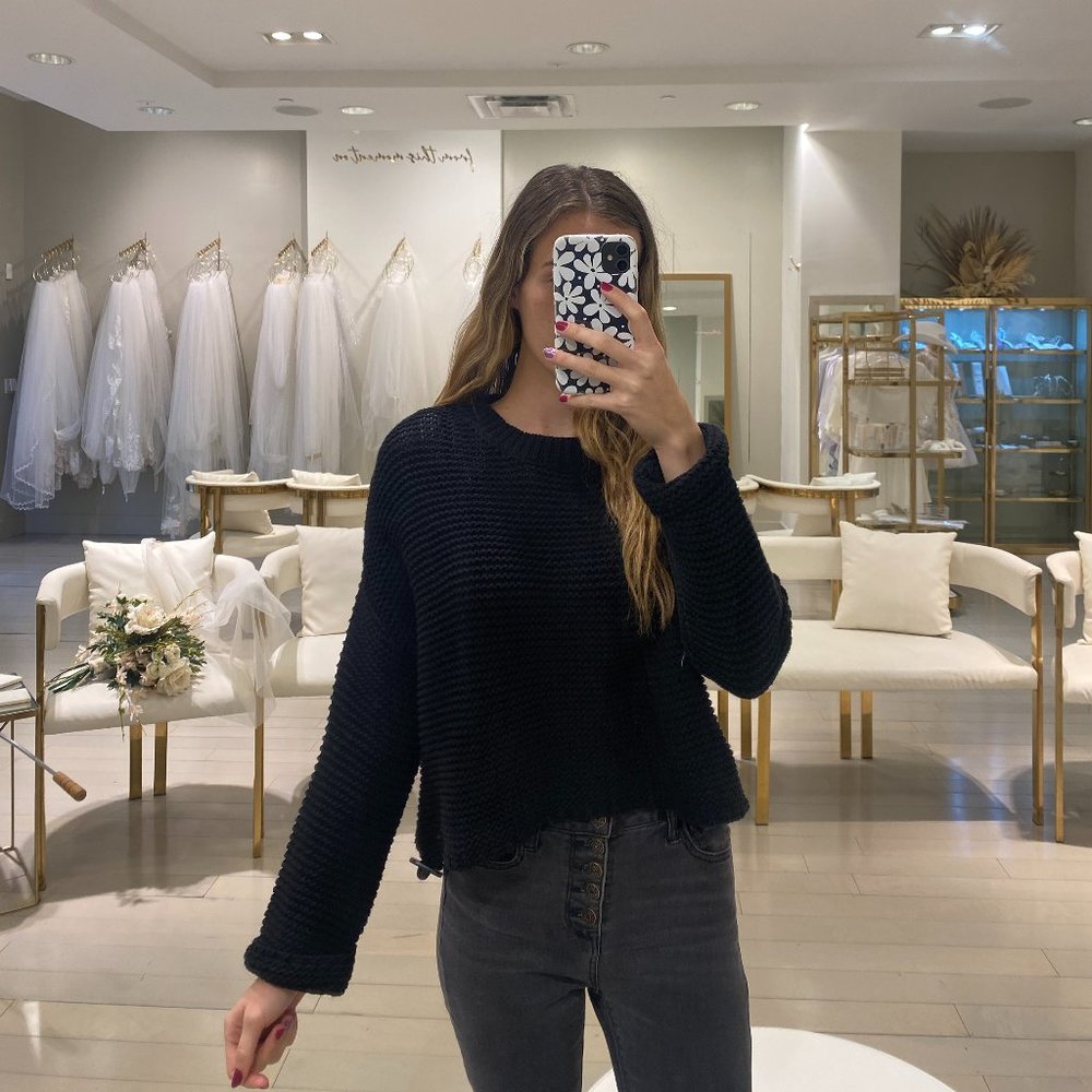 Black Round Neck Sweater